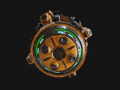 Battery 01 Low-poly 3D model
