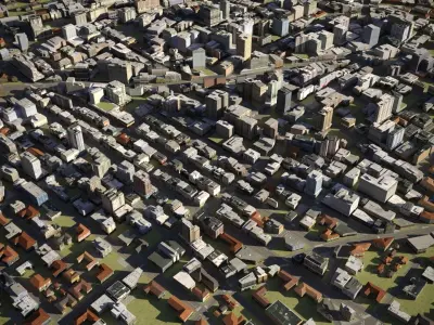 City 32 Low-poly 3D model