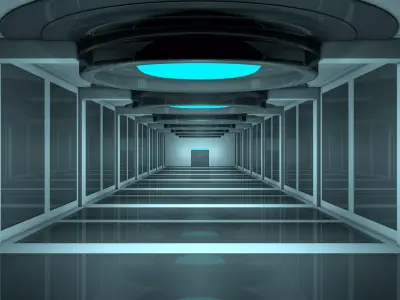 Sci Fi Interior 3D model 12