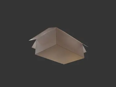 Cardboard Box PBR Free low-poly 3D model