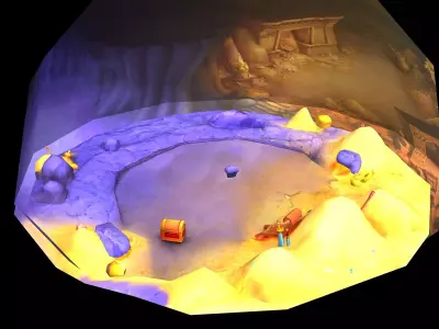 Low-Mode - Desert Underground Treasure 21 3D model