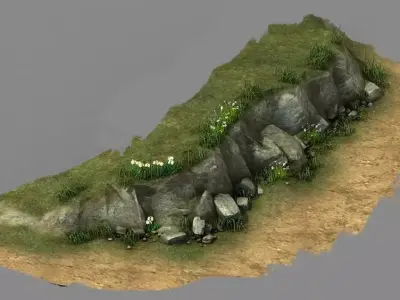 Explore the mountains - hillside - mountain road 4 3D model