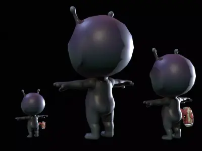ChibiManiac7Pack1 Low-poly 3D model