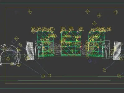 Concert party carnival stage 31 3D model