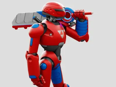BATTLE DROID ZHOUMI  RIGGED 3D model
