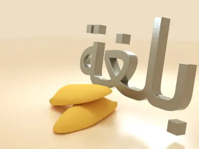 Moroccan traditional shoes Low-poly 3D model