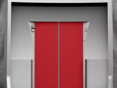 Left Turbolift Door - USS Enterprise NCC-1701-A Main Bridge 3D print model