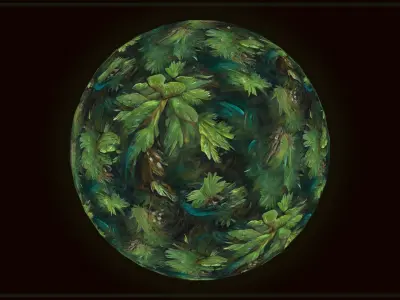 Grass Pine Forest Floor --20 TEXTURES-- Hand-painted --PACK 3--- Texture