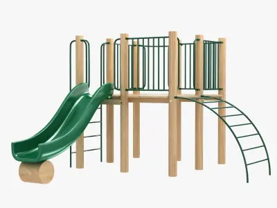 outdoor kid play recreation equipment 3D model