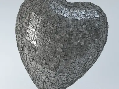 Sci-Fi Shapes The Metal Heart 3D model