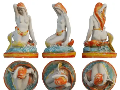 Mermaid statue 3D model