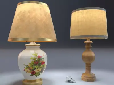 PBR Table Lamps Low-poly 3D model