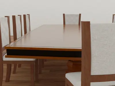 Dinning Room Table and Chairs 3D model