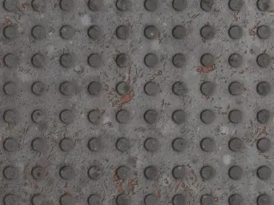 Rusty Worn Metal Studs PBR Seamless Texture