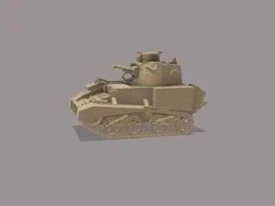 Light tank Mark VI - 1-100 scale 3D print model