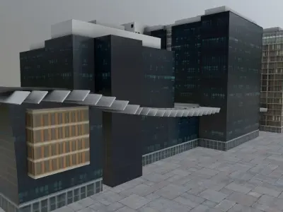 Amsterdam WTC Low-poly 3D model