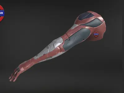 Sci fi arm v2 Game ready Low-poly 3D model