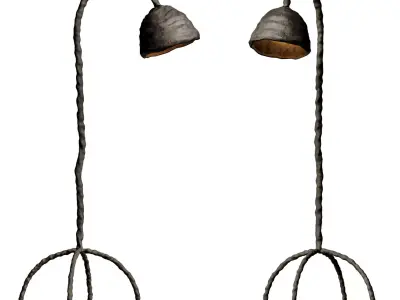 Plain Clay Floor Light 3D model