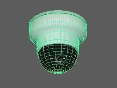 Dome Security Camera low poly  3D model