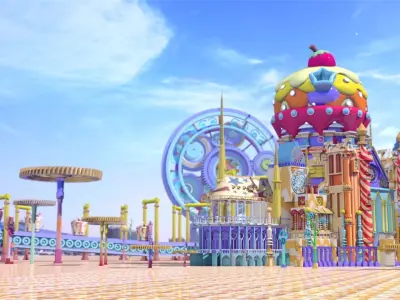 Cartoon amusement park amusement park amusement park equipment 3D model