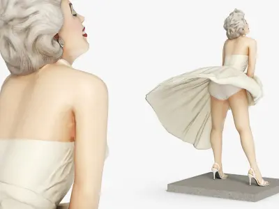  Marilyn Monroe Wind Dress Statue 