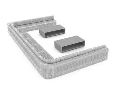 3D sofa 3d model 08 Low-poly 3D model