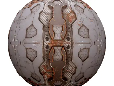 PBR Sci-Fi Industrial Texture 61 Low-poly 3D model