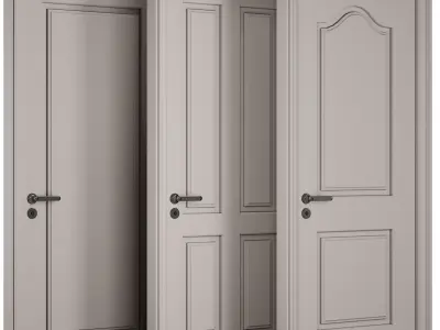 Entrance door set107 3D model