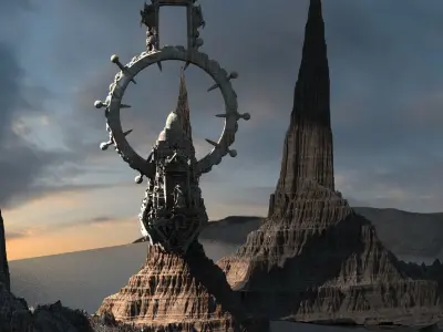 Ancient Mars Temple range 3D model