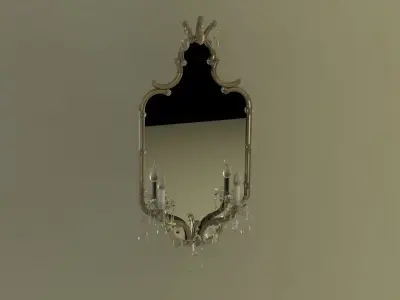 Mirror lamp Low-poly 3D model