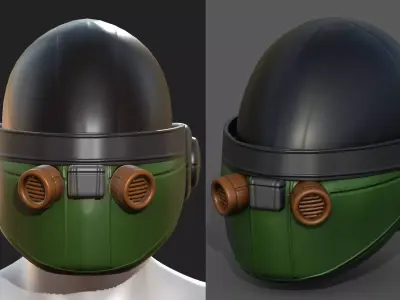Helmet scifi fantasy futuristic technology  Low-poly 3D model purchase