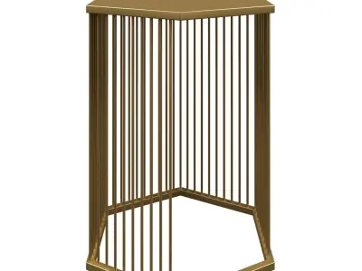 SIDE TABLE QUEENBEE GOLD 3D model