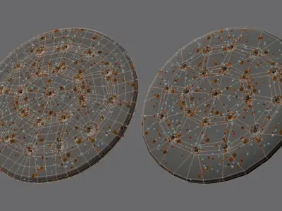 Salty cracker biscuit 3D model