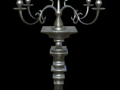 Candelabra - PBR - Textured Low-poly 3D model