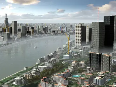 Shanghai City China 3D model