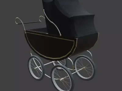 Victorian stroller 3D model