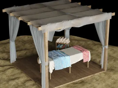 Beach outdoor set 8 3D model