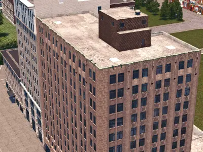 Baker Buildings Low-poly 3D model