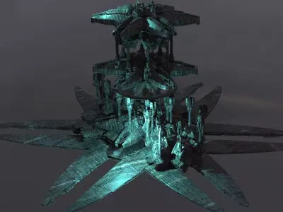 Starfish Ocean sci fi array 3D model