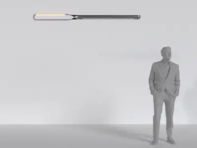 Futuristic Pendant Light 01 3D model