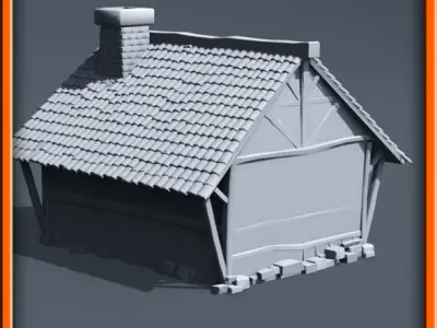 Ultimate medieval style houses Base Model 3D model