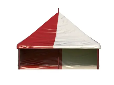 Circus tents Low-poly 3D model