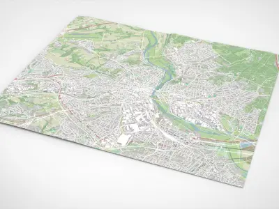 Cityscape Mulheim an der Ruhr Germany 3D model