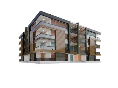 Modern Residential Building 17 3D model