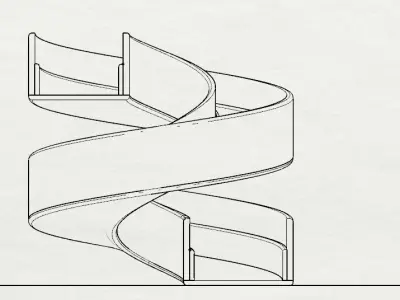 spiral ramp 3D model