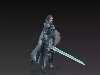 guerreara de fantasia  3D print model