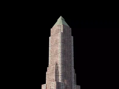 One Worldwide Plaza - NYC Low-poly 3D model