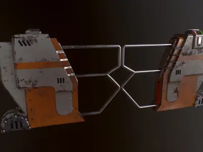 Turnstile star wars force awakens gate Low-poly 3D model