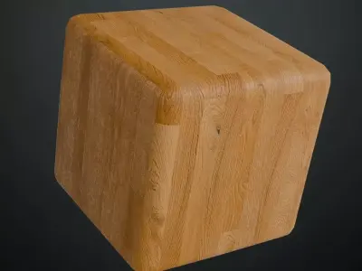 Natural Vertical-Plank Oak Parquet PBR Texture