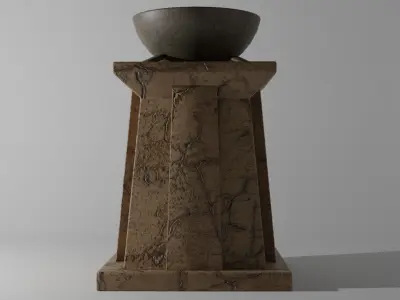 Ancient Egyptian Brazier Low-poly 3D model